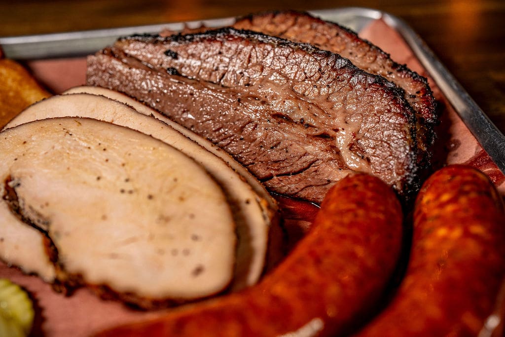 Assorted meats on a platter